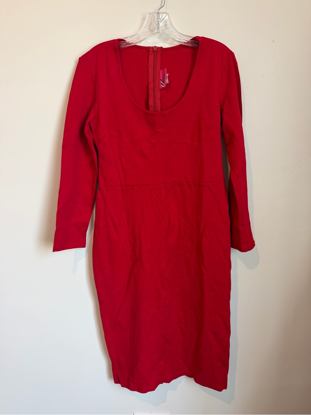 Troublemaker Wiggle  Long Sleeve Scoop Neck Dress
